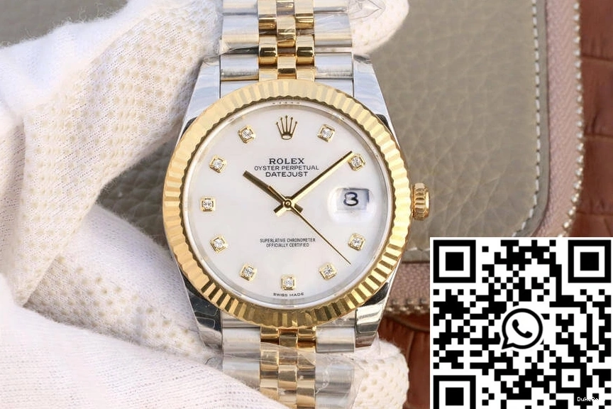 Dial EW Datejust M126333-0018 Yellow Factory Rolex Gold White 0127